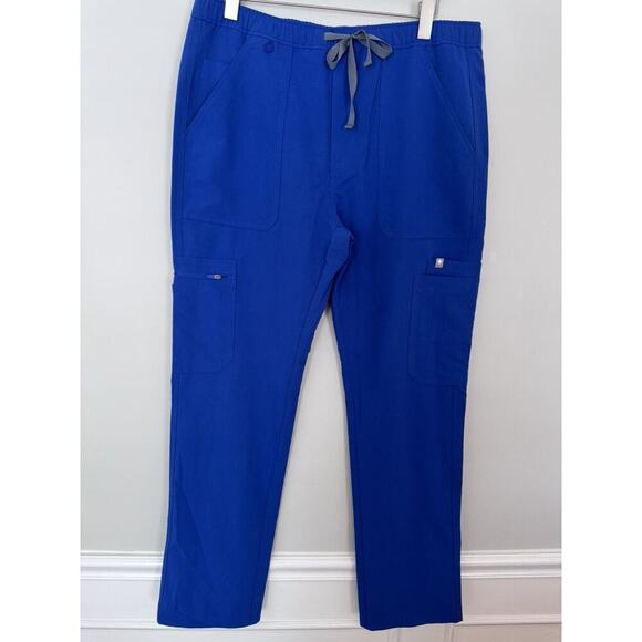FIGS Cairo Cargo Scrub Pants Royal Blue Straight Leg Men's Size Large - Picture 1 of 7